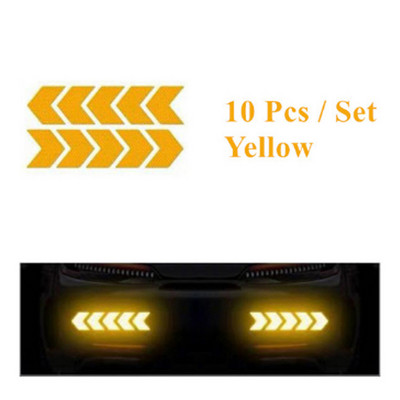 10vnt/rinkinys rodyklę atspindintis kūno lipdukas vandeniui atsparus saugos įspėjimas universalus šviesą atspindintis lipdukas atspindinti plėvelė