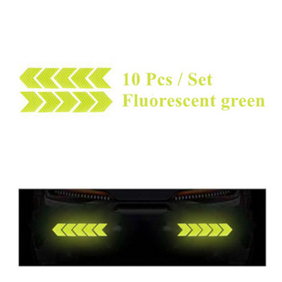 10vnt/rinkinys rodyklę atspindintis kūno lipdukas vandeniui atsparus saugos įspėjimas universalus šviesą atspindintis lipdukas atspindinti plėvelė