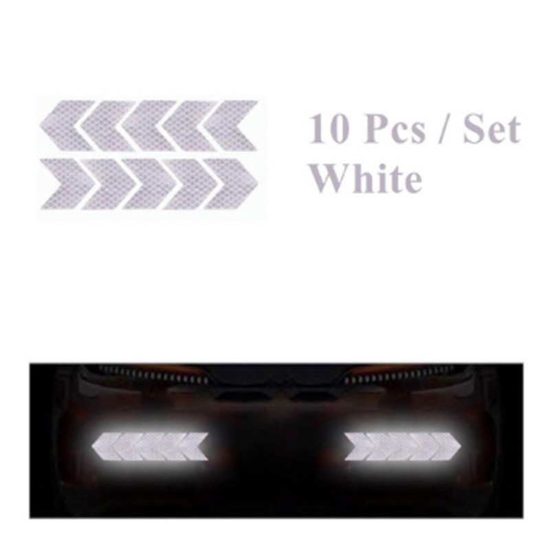 10vnt/rinkinys rodyklę atspindintis kūno lipdukas vandeniui atsparus saugos įspėjimas universalus šviesą atspindintis lipdukas atspindinti plėvelė