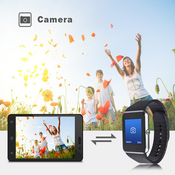 Έξυπνα ρολόγια GT08 Clock Sync Notifier Υποστήριξη Κάρτα Sim TF Συνδεσιμότητα Bluetooth Τηλέφωνο Android Ρολόι Κάμερα Sports Smartwatch