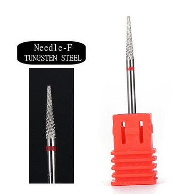 TFSCLOIN 5 u 1 svrdlo za nokte 3/32" drška od tvrdog metala, volfram ravnog oblika svrdla za akrilni gel za nokte Dodatak za svrdlo
