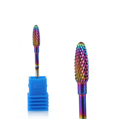 TFSCLOIN 5 u 1 svrdlo za nokte 3/32" drška od tvrdog metala, volfram ravnog oblika svrdla za akrilni gel za nokte Dodatak za svrdlo