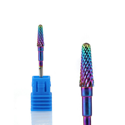 TFSCLOIN 5 u 1 svrdlo za nokte 3/32" drška od tvrdog metala, volfram ravnog oblika svrdla za akrilni gel za nokte Dodatak za svrdlo