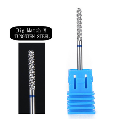 TFSCLOIN 5 u 1 svrdlo za nokte 3/32" drška od tvrdog metala, volfram ravnog oblika svrdla za akrilni gel za nokte Dodatak za svrdlo