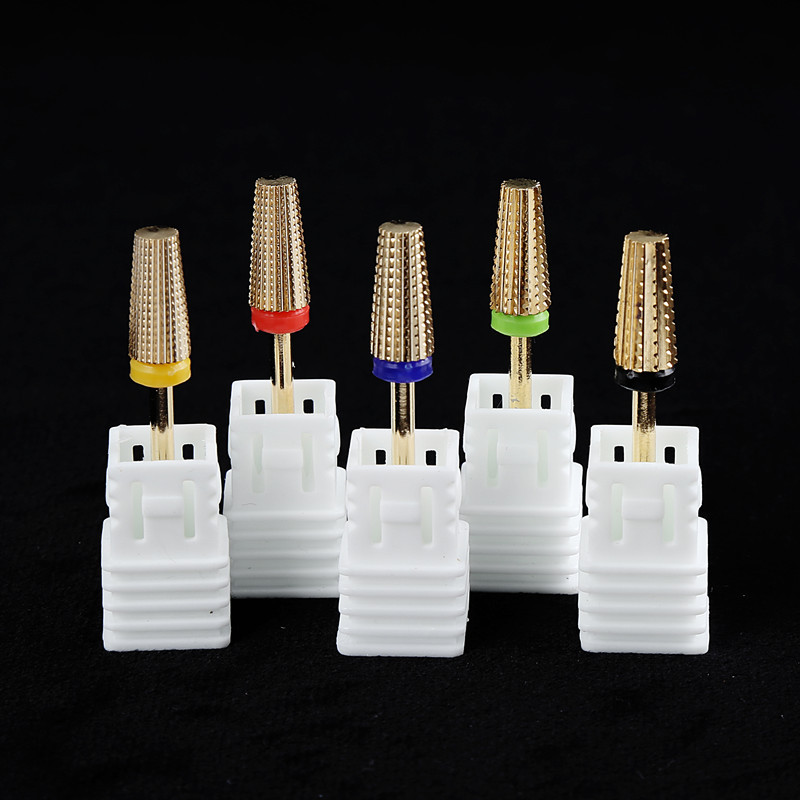 TFSCLOIN 5 u 1 svrdlo za nokte 3/32" drška od tvrdog metala, volfram ravnog oblika svrdla za akrilni gel za nokte Dodatak za svrdlo