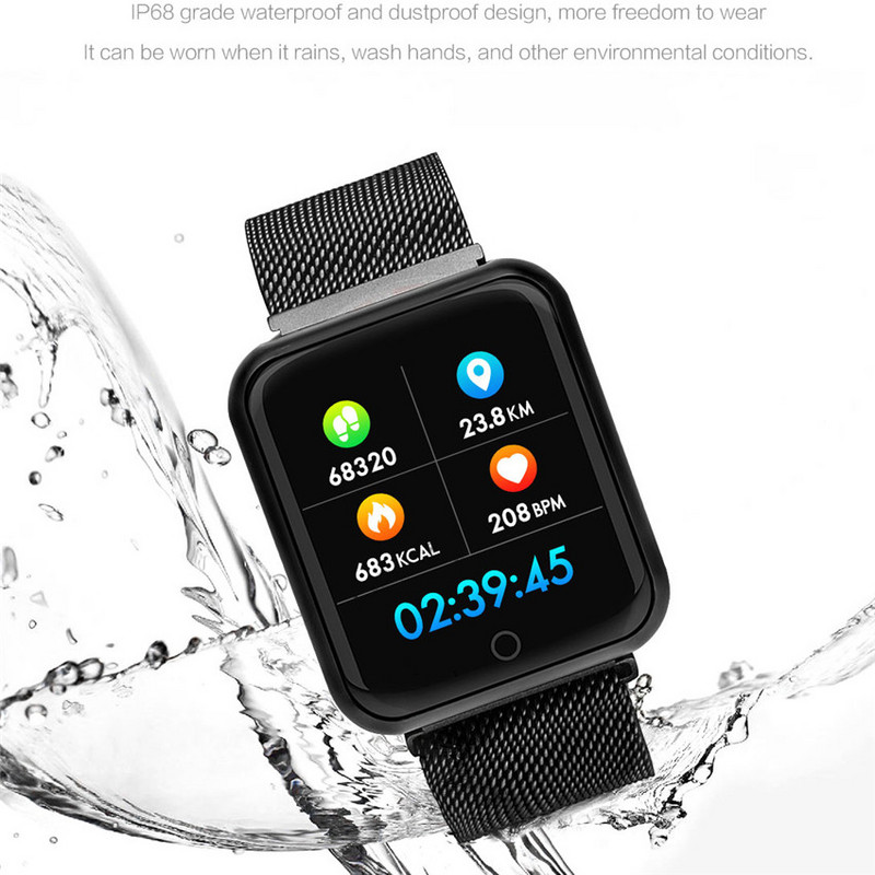 Naiste mood P68 nutikell pulsikell vererõhumõõtja spordikäevõru Fitness Activity Tracker veekindel nutipael