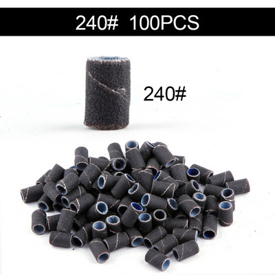 50/100 de bucăți 80/120/180/240 benzi de șlefuit pentru șlefuit pentru unghii, burghie pentru unghii, gel pentru îndepărtarea ojei, pedichiură, accesorii de foraj pentru manichiură