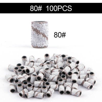 50/100 de bucăți 80/120/180/240 benzi de șlefuit pentru șlefuit pentru unghii, burghie pentru unghii, gel pentru îndepărtarea ojei, pedichiură, accesorii de foraj pentru manichiură