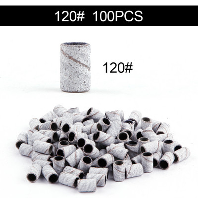 50/100 de bucăți 80/120/180/240 benzi de șlefuit pentru șlefuit pentru unghii, burghie pentru unghii, gel pentru îndepărtarea ojei, pedichiură, accesorii de foraj pentru manichiură