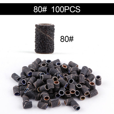 50/100 de bucăți 80/120/180/240 benzi de șlefuit pentru șlefuit pentru unghii, burghie pentru unghii, gel pentru îndepărtarea ojei, pedichiură, accesorii de foraj pentru manichiură