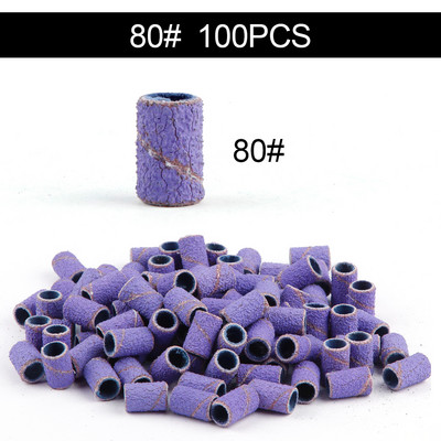 50/100 de bucăți 80/120/180/240 benzi de șlefuit pentru șlefuit pentru unghii, burghie pentru unghii, gel pentru îndepărtarea ojei, pedichiură, accesorii de foraj pentru manichiură