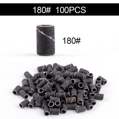 50/100 de bucăți 80/120/180/240 benzi de șlefuit pentru șlefuit pentru unghii, burghie pentru unghii, gel pentru îndepărtarea ojei, pedichiură, accesorii de foraj pentru manichiură