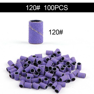 50/100 de bucăți 80/120/180/240 benzi de șlefuit pentru șlefuit pentru unghii, burghie pentru unghii, gel pentru îndepărtarea ojei, pedichiură, accesorii de foraj pentru manichiură