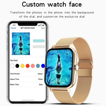 LIGE 2023 Смарт часовник за мъже, жени Подарък Пълен сензорен екран Спортни фитнес часовници Bluetooth разговори Цифров смарт часовник Ръчен часовник