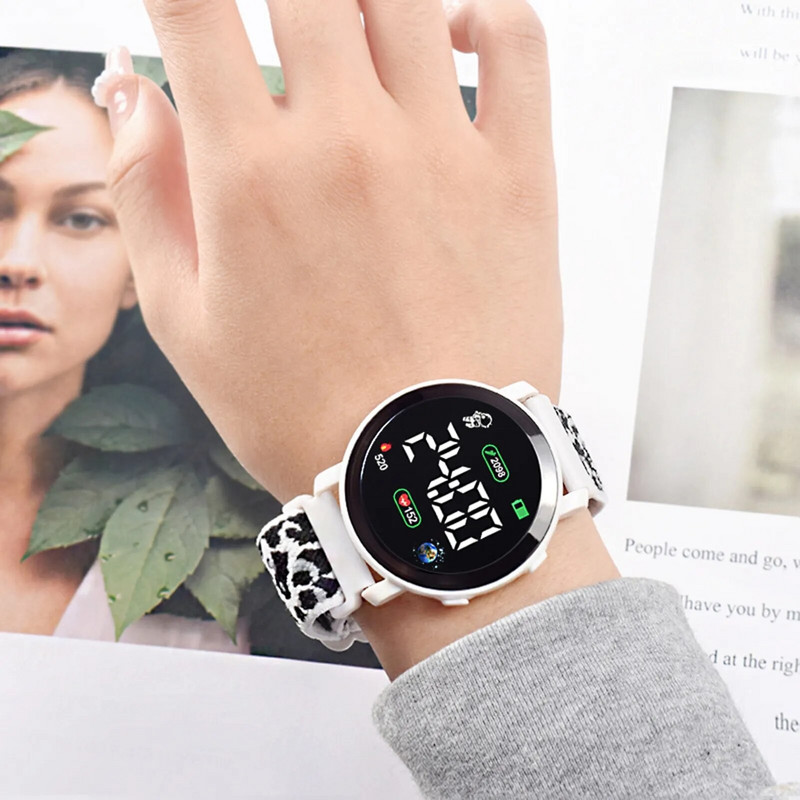 K12 meeste ja naiste elektroonilised LED-digispordikellad Lihtsad ja loomingulised vaba aja käekellad Moodsad naiste käekellad