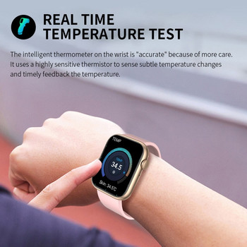 Смарт часовник за жени Пълен сензорен екран Bluetooth разговор Водоустойчиви часовници Спортен фитнес тракер Смарт часовник Lady Reloj Mujer