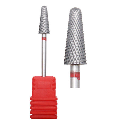 5 mm koonuskarbiidist naelepuuriots 3/32" frees maniküüri jaoks Rotary Burr naelaotsakud Elektrilised puuritarvikud