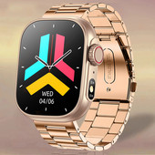 Uus valgustusega LED-taskulamp 2,01-tolline HD-suure ekraaniga spordikell Tervise jälgimine Bluetoothi kõne nutikell 2023, mehed, naised