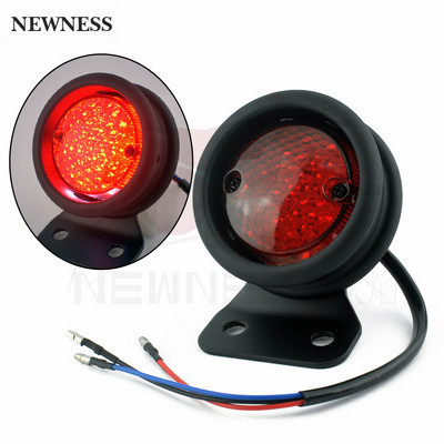 Lampă de frână universală pentru motociclete, montare laterală, fară rotundă cu LED-uri, accesorii pentru motociclete Suport plăcuță de înmatriculare