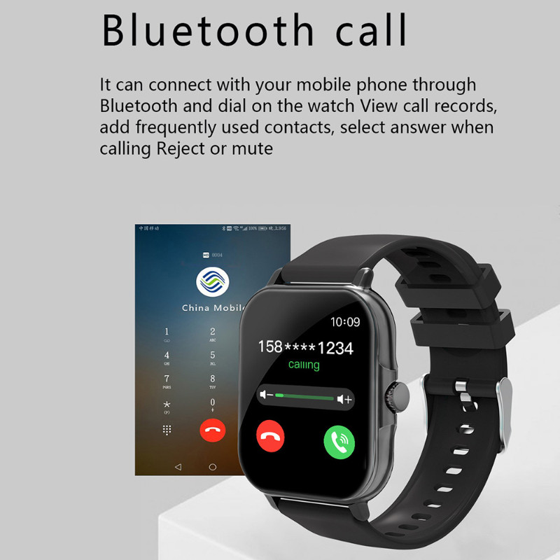 Bluetooth poziv Pametni sat za žene muškarce Sport na otvorenom Fitnes narukvica Mjerač otkucaja srca krvni tlak Pametni sat H15