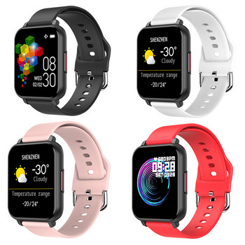 Смарт часовник, съвместим с Bluetooth 5 0, ръчен часовник за сърдечен ритъм, сензорен екран, часовник за кръвно налягане, ръчен часовник за кръвен кислород, червен