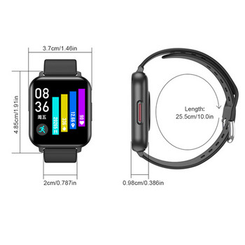 Έξυπνο ρολόι συμβατό με Bluetooth 5 0 Ρολόι χειρός καρδιακών παλμών Οθόνη αφής Ρολόι αρτηριακής πίεσης Ρολόι οξυγόνου αίματος κόκκινο