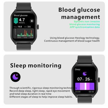 Смарт часовник VWAR за мъже, жени, кръвна глюкоза, телесна температура, Bluetooth разговор, смарт часовник, кръвен кислород, монитор за сърдечен ритъм, часовници