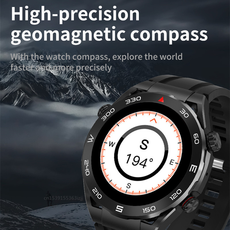 MT15S Smart Watch Ultimate Men NFC Bluetooth Call Voice Assistant Πυξίδα Βραχιόλι Heart Rate Outdoor Sport Business Smartwatch