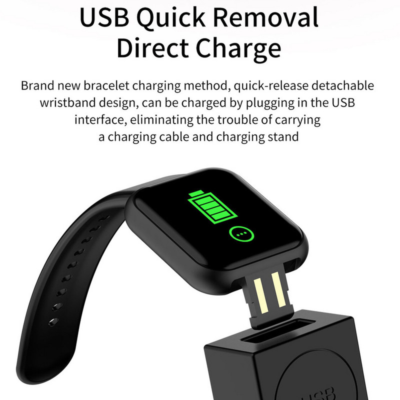 Fit pro Y68 D20 Smartwatch Bratara de fitness Monitor pentru ritmul cardiac Bărbați Femei Sport rezistent la apă Pedometru Ceas inteligent