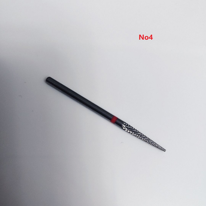 4 tipuri de cuticule din oțel tungsten pentru unghii pilă de unghii duză din carbură pentru îndepărtarea gelului pentru curățarea unghiilor freze Bit C0202