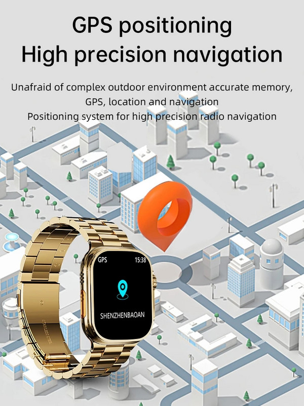 49 mm nutikell 8 Ultra Man Smartwatch 2023 Sport 450mAh IP68 2,2 tolli IPS ekraan H8 Ultra MAX Kõnega ühendatud käekellad meestele