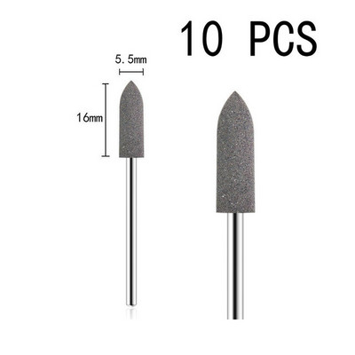 10 buc/set polizor cauciuc siliconic cap de șlefuit 2,35 mm tijă pentru unghii accesoriu pentru mașină de găurit manichiură electrică