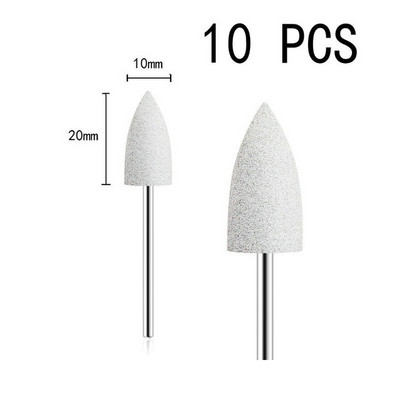 10 buc/set polizor cauciuc siliconic cap de șlefuit 2,35 mm tijă pentru unghii accesoriu pentru mașină de găurit manichiură electrică