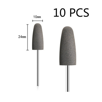 10 buc/set polizor cauciuc siliconic cap de șlefuit 2,35 mm tijă pentru unghii accesoriu pentru mașină de găurit manichiură electrică