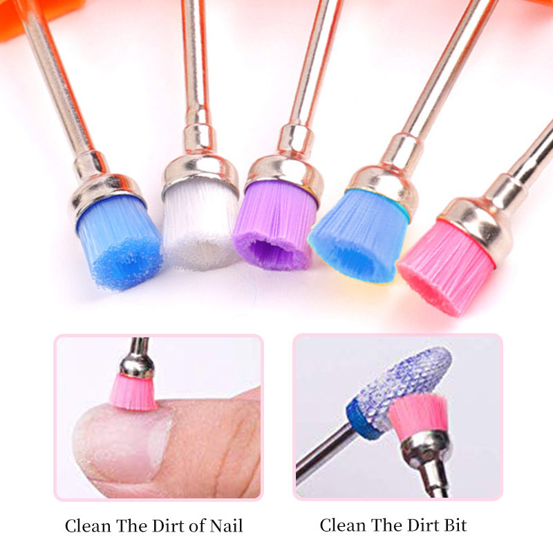 Elektriniai manikiūro grąžtai Nagų valymo poliravimo galvutės šepetėlis Nagų grąžtai elektriniam nagų gręžimo mašinos pedikiūro priedai