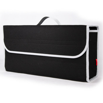 Пътна чанта за съхранение на кола Мек вълнен филц Органайзер за багажник на кола Чанта за кутия за съхранение на кола Огнеупорна чанта за съхранение Подреждане Пакет Одеяло Инструмент