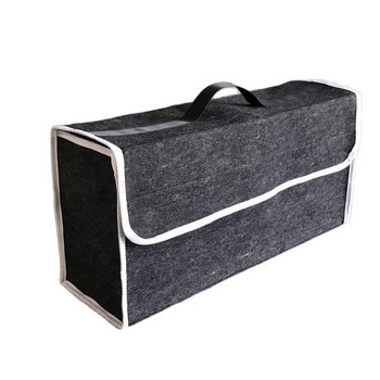 Пътна чанта за съхранение на кола Мек вълнен филц Органайзер за багажник на кола Чанта за кутия за съхранение на кола Огнеупорна чанта за съхранение Подреждане Пакет Одеяло Инструмент