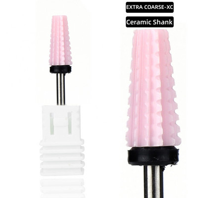 Naujas Pink 5 in 1 keraminis nagų grąžtas, skirtas elektrinei gręžimo mašinai 3/32 colių koto frezavimo pjoviklis Greitai pašalinamas akrilas arba kietas gelis