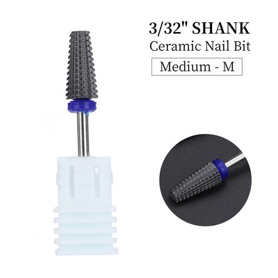 Naujas Pink 5 in 1 keraminis nagų grąžtas, skirtas elektrinei gręžimo mašinai 3/32 colių koto frezavimo pjoviklis Greitai pašalinamas akrilas arba kietas gelis