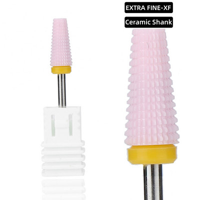 Naujas Pink 5 in 1 keraminis nagų grąžtas, skirtas elektrinei gręžimo mašinai 3/32 colių koto frezavimo pjoviklis Greitai pašalinamas akrilas arba kietas gelis