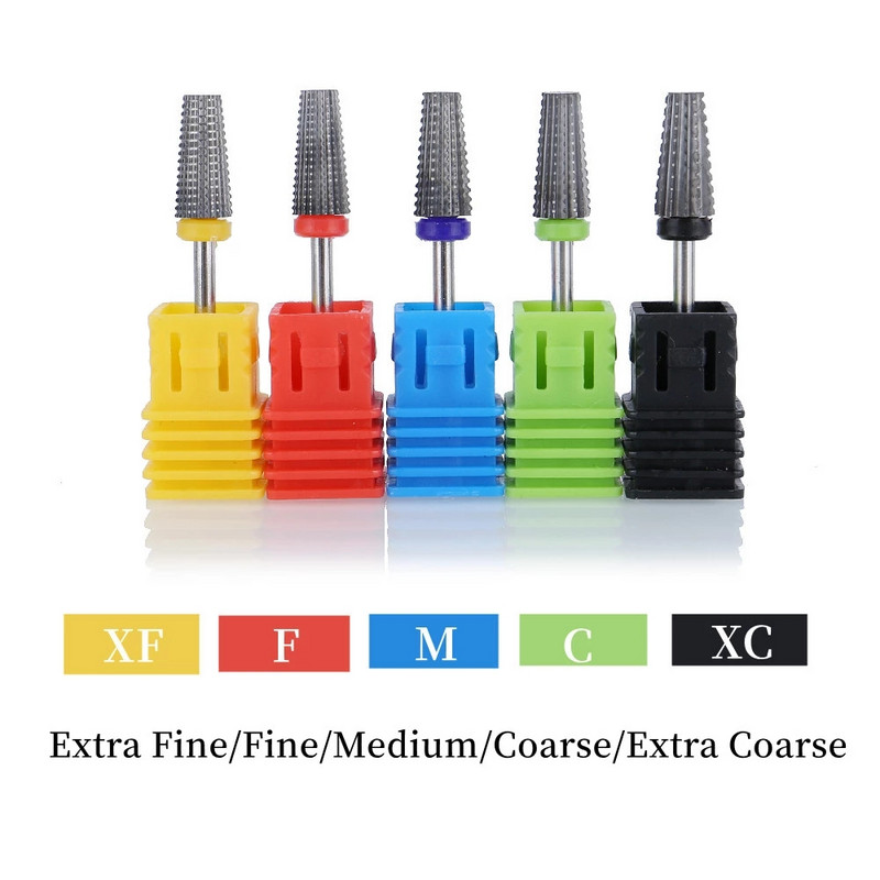 Naujas Pink 5 in 1 keraminis nagų grąžtas, skirtas elektrinei gręžimo mašinai 3/32 colių koto frezavimo pjoviklis Greitai pašalinamas akrilas arba kietas gelis