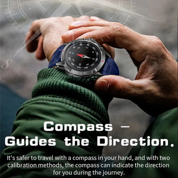 Смарт часовник NX8 Спорт на открито BT Call Compass 1,52-инчов голям екран Гривна 400mAh Батерия Проследяване на здравето Тракер Смарт часовник