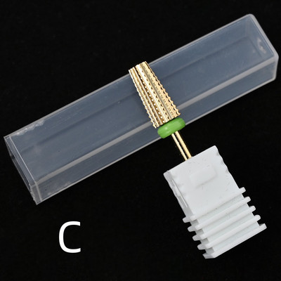 Carbură de oțel de tungsten Acoperire colorată Cuticule Curățare unghii Burghie Freză rotativă pentru manichiură Instrument de accesorii pentru unghii