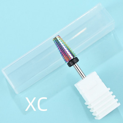 Carbură de oțel de tungsten Acoperire colorată Cuticule Curățare unghii Burghie Freză rotativă pentru manichiură Instrument de accesorii pentru unghii