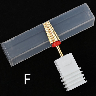 Carbură de oțel de tungsten Acoperire colorată Cuticule Curățare unghii Burghie Freză rotativă pentru manichiură Instrument de accesorii pentru unghii