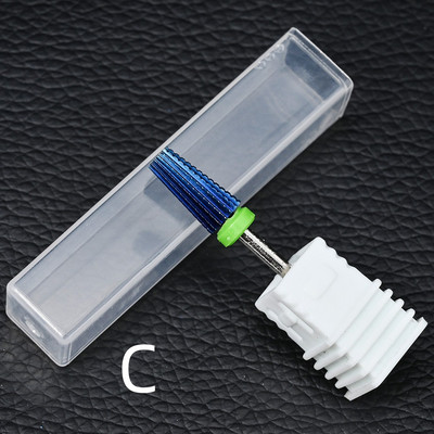 Carbură de oțel de tungsten Acoperire colorată Cuticule Curățare unghii Burghie Freză rotativă pentru manichiură Instrument de accesorii pentru unghii