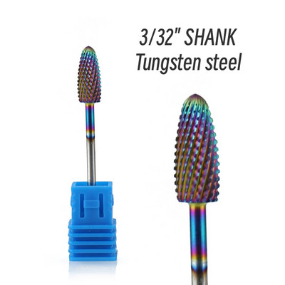 Karbido spalvingas nagų grąžtų rinkinys nagų frezavimo pjaustytuvas, pašalinantis gelinį laką, skirtas šlifuoti, poliravimo šlifavimo mašina