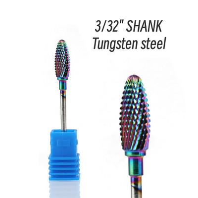 Karbido spalvingas nagų grąžtų rinkinys nagų frezavimo pjaustytuvas, pašalinantis gelinį laką, skirtas šlifuoti, poliravimo šlifavimo mašina