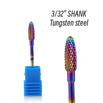 Karbido spalvingas nagų grąžtų rinkinys nagų frezavimo pjaustytuvas, pašalinantis gelinį laką, skirtas šlifuoti, poliravimo šlifavimo mašina