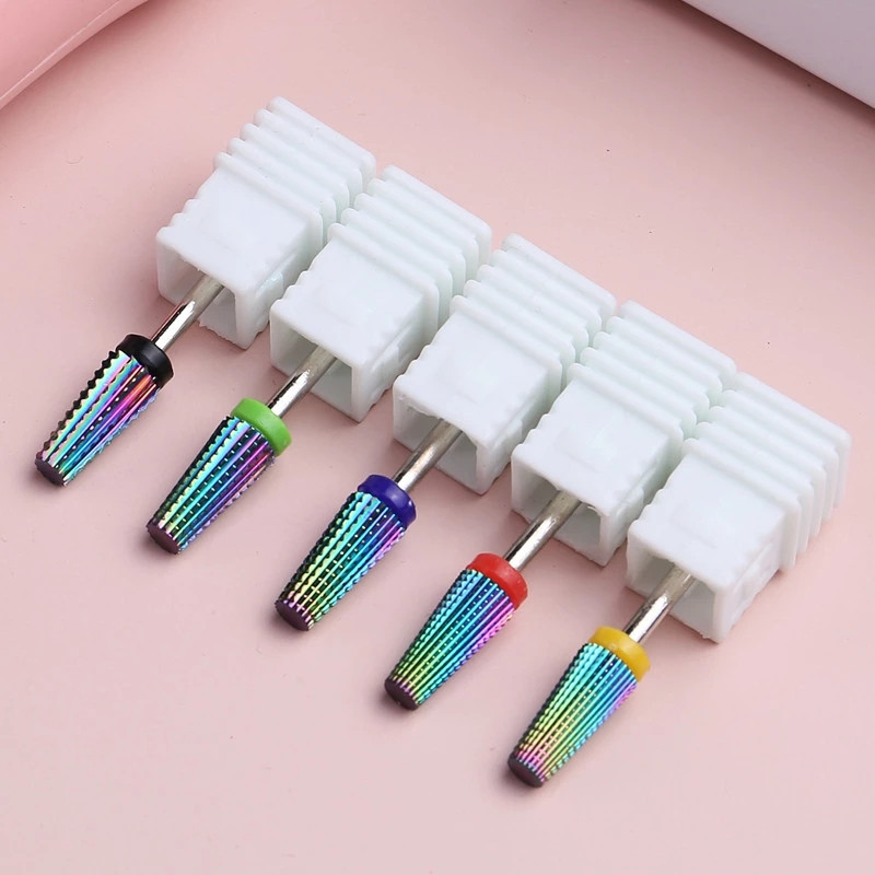 Karbido spalvingas nagų grąžtų rinkinys nagų frezavimo pjaustytuvas, pašalinantis gelinį laką, skirtas šlifuoti, poliravimo šlifavimo mašina